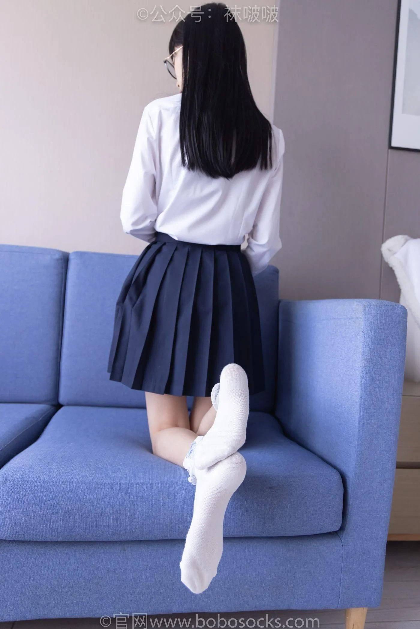 [BoBoSocks袜啵啵]NO.070 稚予-皮鞋、拖鞋、过膝袜、白棉袜 [148P]插图6